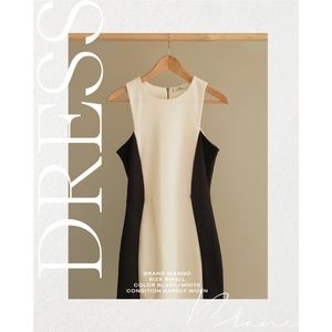 MANGO colorblock midi dress